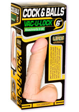 Load image into Gallery viewer, Vac U Lock UR3 Cock And Balls 6 Inch Flesh