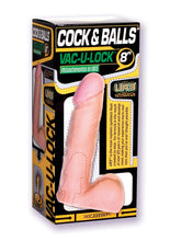 Load image into Gallery viewer, Vac U Lock UR3 Cock And Balls 8 Inch Flesh