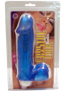 Crystal Cock With Balls Blue