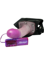 Load image into Gallery viewer, Crystal Jelly Power Cock Multispeed Vibrating Strap On Penis and Harness for Men and Women Lavender