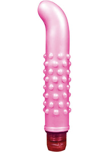 Pearlshine The Satin Sensationals The G Spot Textured Vibrator Waterproof 7 Inch Pink