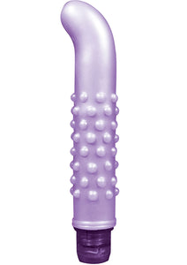 Pearlshine The Satin Sensationals The G Spot Textured Vibrator Waterproof 7 Inch Lavender