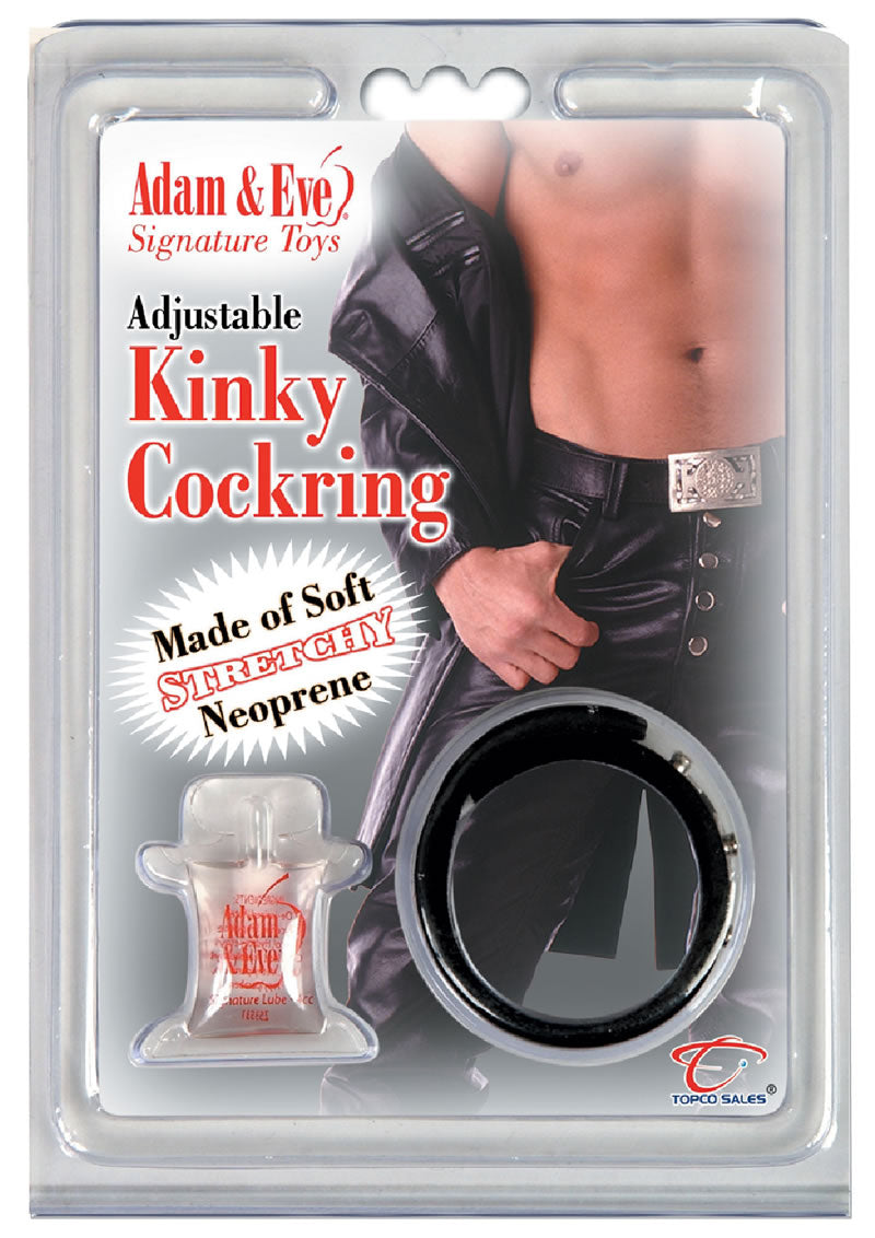 Adam And Eve Kinky Cock Ring Waterproof Black