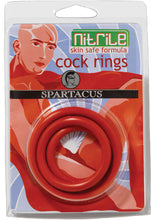Load image into Gallery viewer, Nitrile Cock Ring Set 3 Sizes Per Pack Red