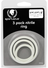 Load image into Gallery viewer, Nitrile Cock Ring Set 3 Sizes Per Pack White