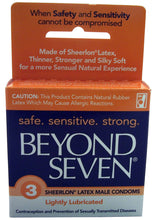 Load image into Gallery viewer, Beyond Seven Condom Lightly Lubricated 3 Pack