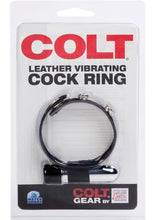 Load image into Gallery viewer, COLT LEATHER COCK RING WITH REMOVABLE BULLET WATERPROOF