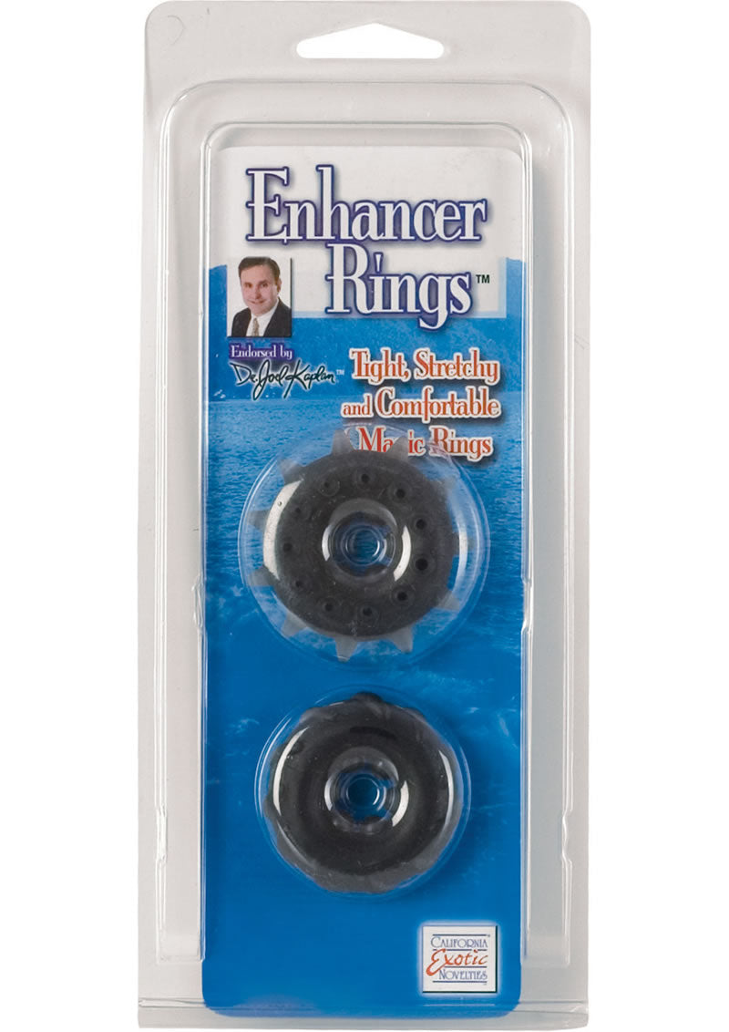 DR JOEL KAPLAN ENHANCER RINGS SET OF 2 BLACK SILICONE