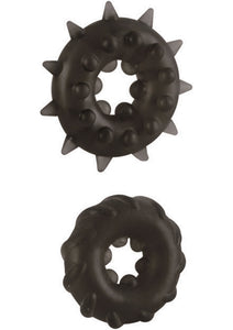 DR JOEL KAPLAN ENHANCER RINGS SET OF 2 BLACK SILICONE