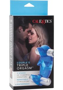 Couples Triple Orgasm Erection Enhancer Cockring Blue