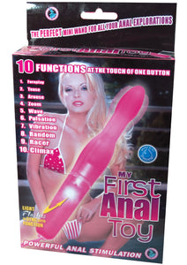 My First Anal Toy Vibrator Light Up Waterproof  Pink