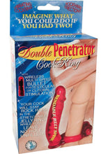Load image into Gallery viewer, Double Penetrator Cock Ring With Bendable Dildo Red