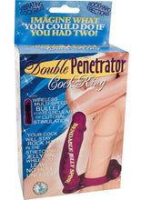 Load image into Gallery viewer, Double Penetrator Cock Ring With Bendable Dildo Purple