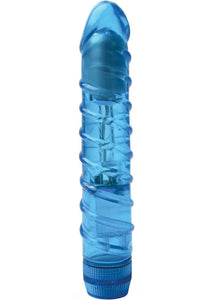 Climax Gems Sapphire Swirl Vibrator Waterproof 6.5 Inch Blue