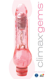 Climax Gems Pink Diamond Vibrator Waterproof 6.5 Inch Pink