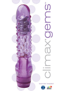 Climax Gems Lavender Beaded Vibrator Waterproof 6.25 Inch Purple