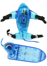 Load image into Gallery viewer, Beautiful Blue Dolphin Vibrating Strap On Blue