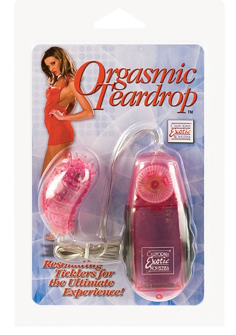 Orgasmic Teardrop Removable Jelly Soft Tear Drop With Stimulator With Ticklers 2 Inch Pink