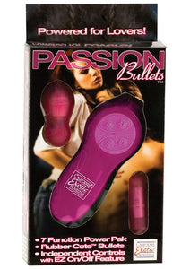 Passion Bullets 7 Function Power Pack Rubber Cote Dual Bullets Pink