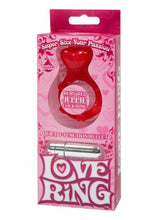Load image into Gallery viewer, Love Ring Jellie Cock Ring With Bullet Waterproof Ruby Red