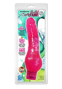 Crystal Caribbean Number 3 Jelly Realistic Vibrator Waterproof Pink 8 Inch