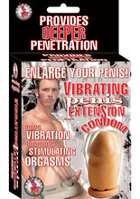 Load image into Gallery viewer, Vibtating Penis Extension Condom Flesh