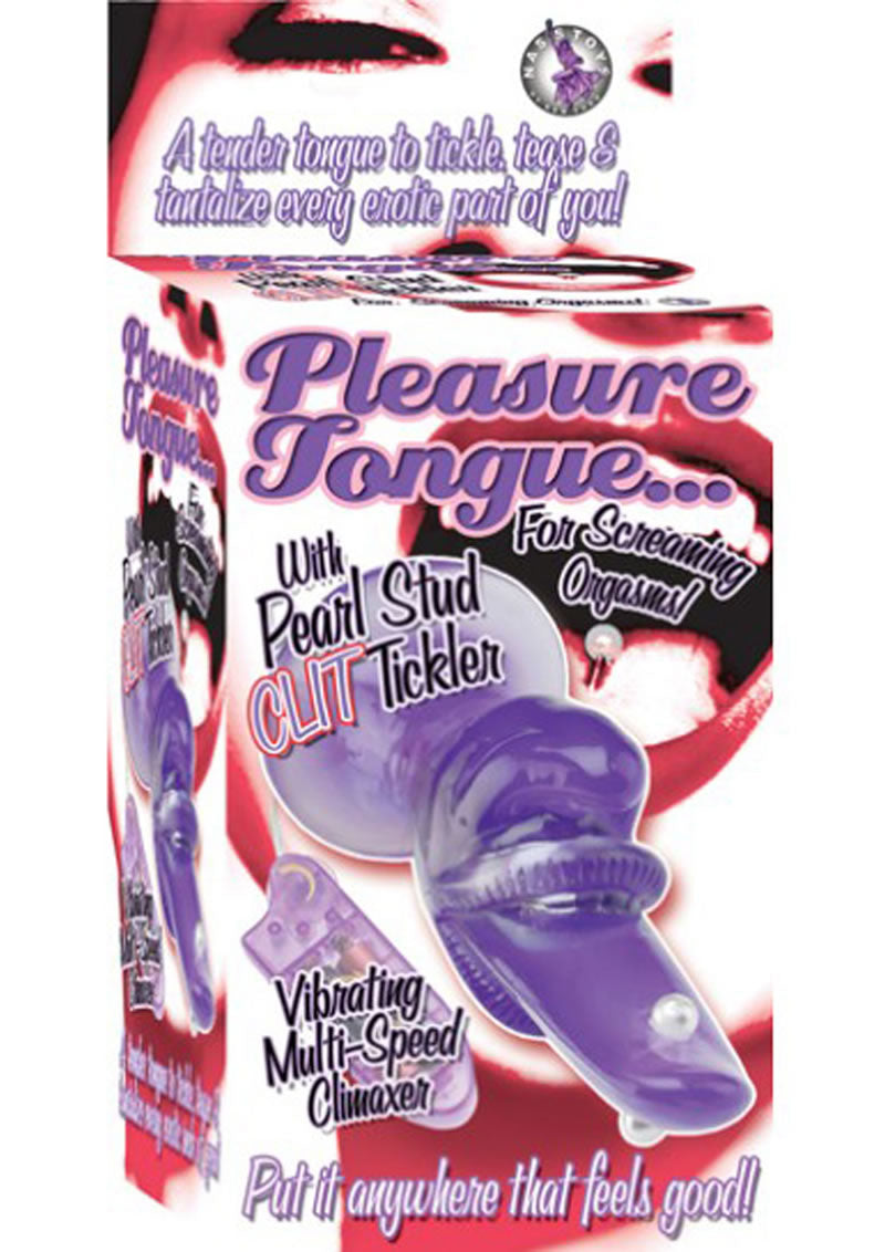 Pleasure Tongue With Pearl Stud Tickler Multispeed Climaxer Purple
