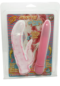 G Curve With Naughty Tickler Vibrator With Sleeve Waterproof Pink