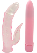 Load image into Gallery viewer, G Curve With Naughty Tickler Vibrator With Sleeve Waterproof Pink