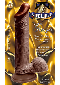 Lifelikes Black Knight Dildo 8 Inch Brown