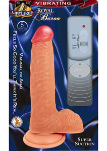 Lifelikes Vibrating Royal Baron Vibrator 5 Inch Flesh