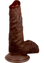 Load image into Gallery viewer, Lifelikes Black Vibrating Duke Vibrator 7 Inch Brown