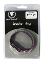 Load image into Gallery viewer, Crave Oiltan Cock Ring Leather Purple
