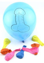 Load image into Gallery viewer, Bachelorette Party Favors X Rated Pecker Balloons 8 Pieces Assorted Colors