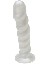 Load image into Gallery viewer, Echo Silicone Vibrating Dildo 6.5 Inch Pearl White