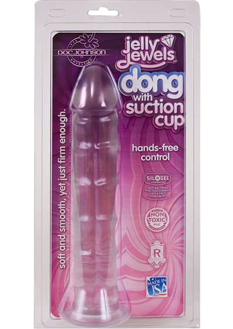 Jelly Jewels Dong With Suction Cup 8 Inch Diamond