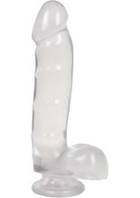 Load image into Gallery viewer, Jelly Jewels Cock And Balls With Suction Cup 8 Inch Diamond