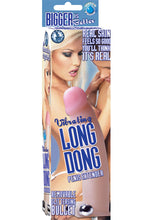 Load image into Gallery viewer, Vibrating Long Dong Penis Extender Waterproof Flesh