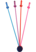 Load image into Gallery viewer, Naughty Cocktail Stirrers 16 Per Pack Assorted Colors