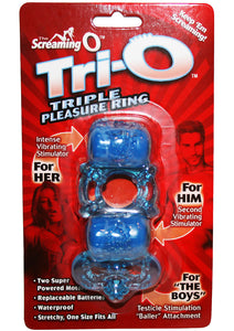 Screaming O Tri O Triple Pleasure Ring Silicone Waterproof Assorted colors