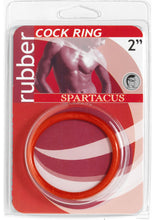 Load image into Gallery viewer, Rubber Cock Ring 2 Inch Red