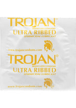 Load image into Gallery viewer, Trojan Condom Stimulations Ultra Ribbed Spermicidal Lubricant 12 Pack