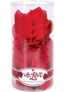 With Love Rose Scented Silk Petals Red