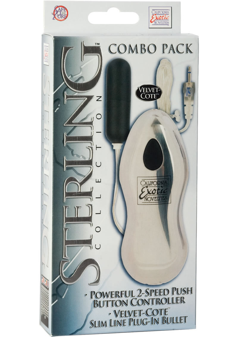 Sterling Collection Combo Pack 2 Velvet Cote Plug In Bullet 2 Speed Push Button Controller