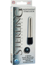 Load image into Gallery viewer, Sterling Collection Independent Stimulator 2 Speed Waterproof Silver Stimulator 2.75 Inch