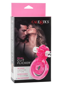 Dual Clit Flicker With Removable Waterproof Stimulator Pink