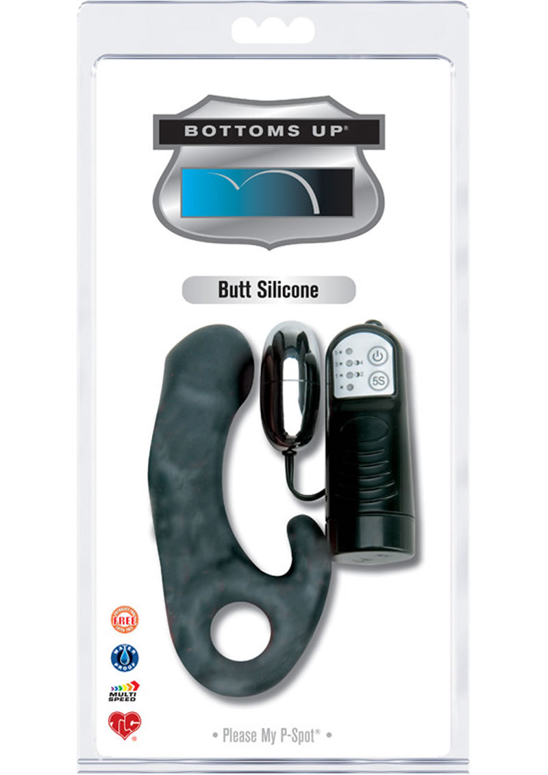 Bottoms Up Butt Silicone Please My P Spot Waterproof 6.25 Inch Black