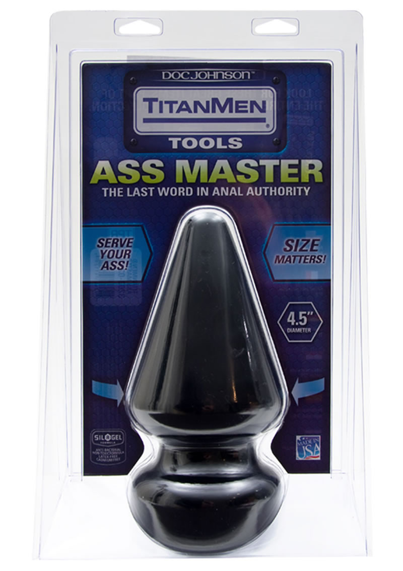 TitanMen Tools Ass Master Plug Black 4.5 Inch