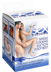 Sex In The Shower Single Locking Suction Foot Rest White