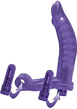 Load image into Gallery viewer, Double Penetrator Cockring With 2 Variable Speed Wireless Bullets Purple